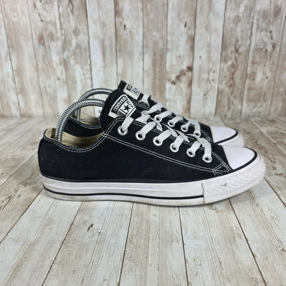 Converse All Star Canvas Sneakers Low Top Casual Shoes Black Womens Size 9